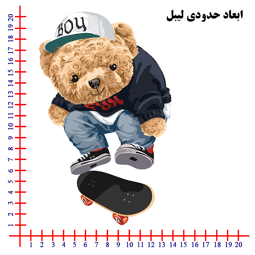 استیکر پارچه و لباس DTF مدل اسکیت