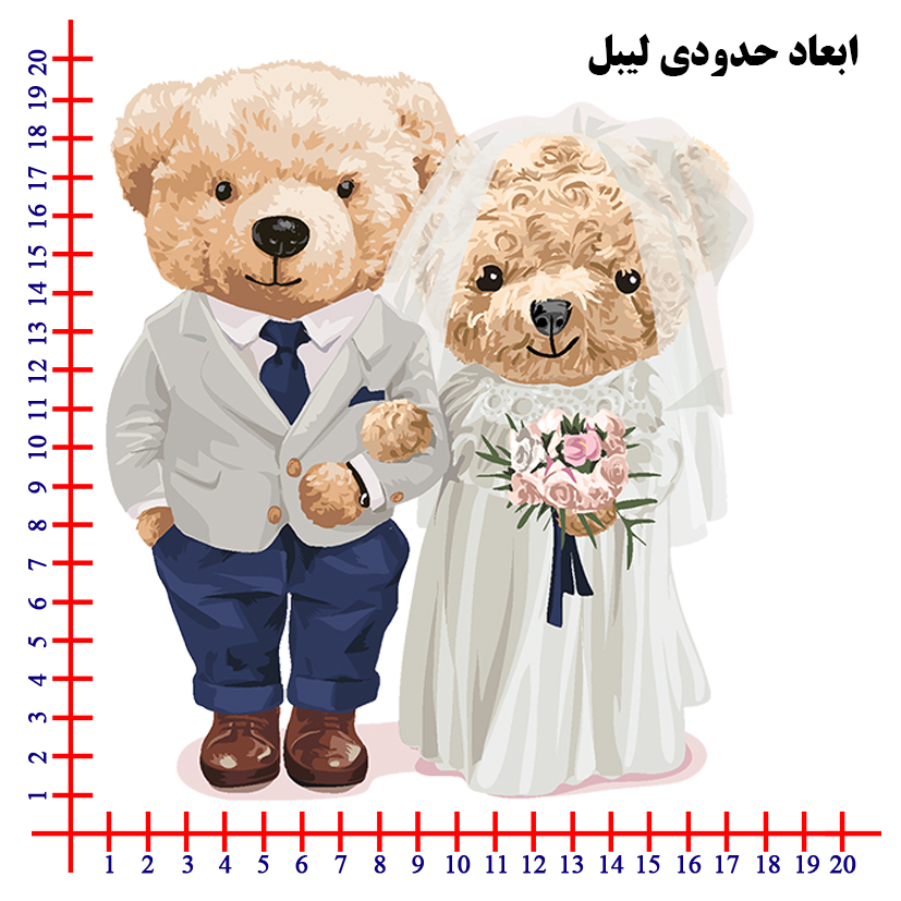 استیکر پارچه و لباس DTF مدل عروسی